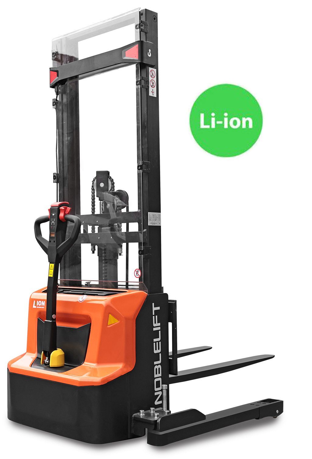 Noblelift lithium walkie straddle stacker