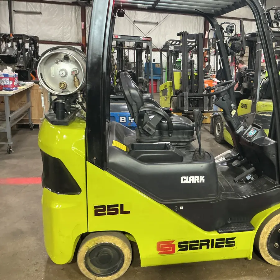 Used Clark S25L LP forklift, operator side