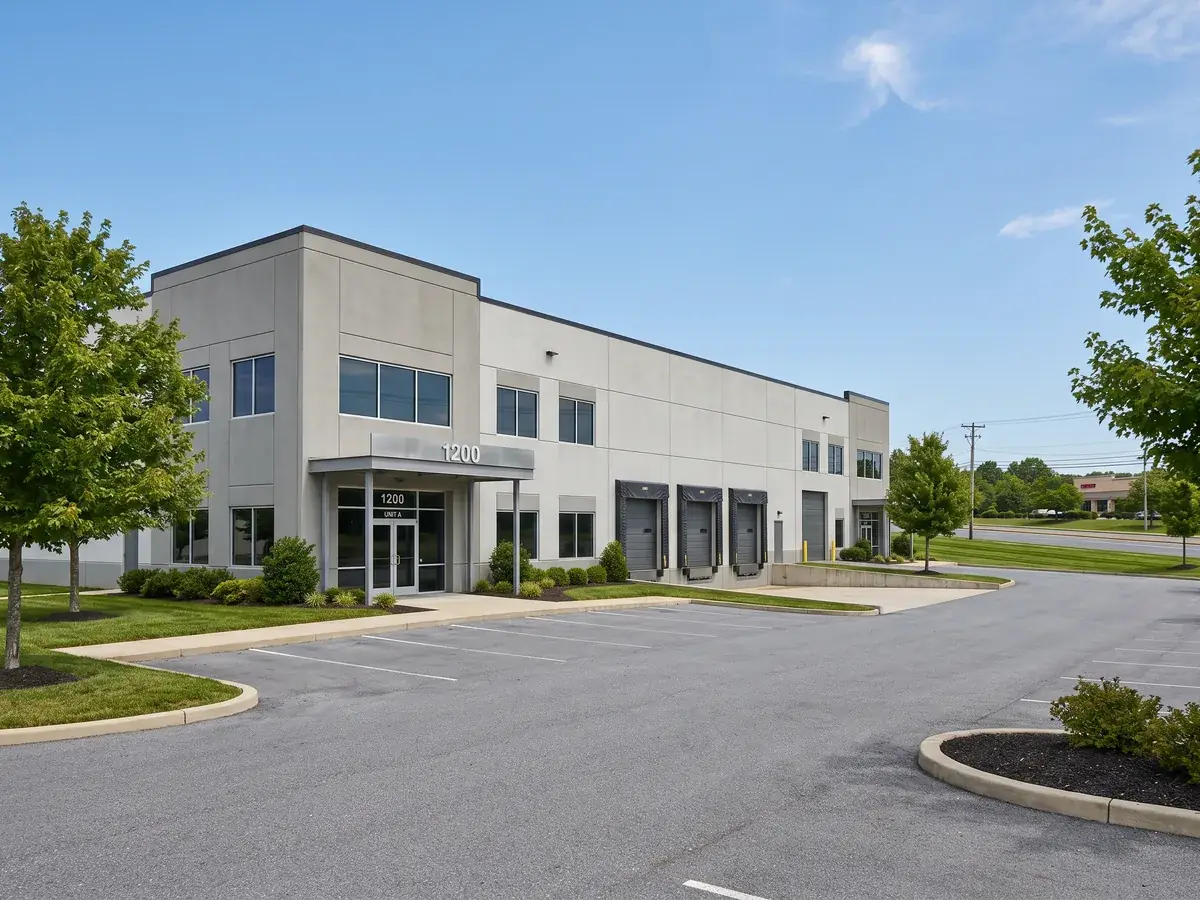 Office and warehouse building exterior